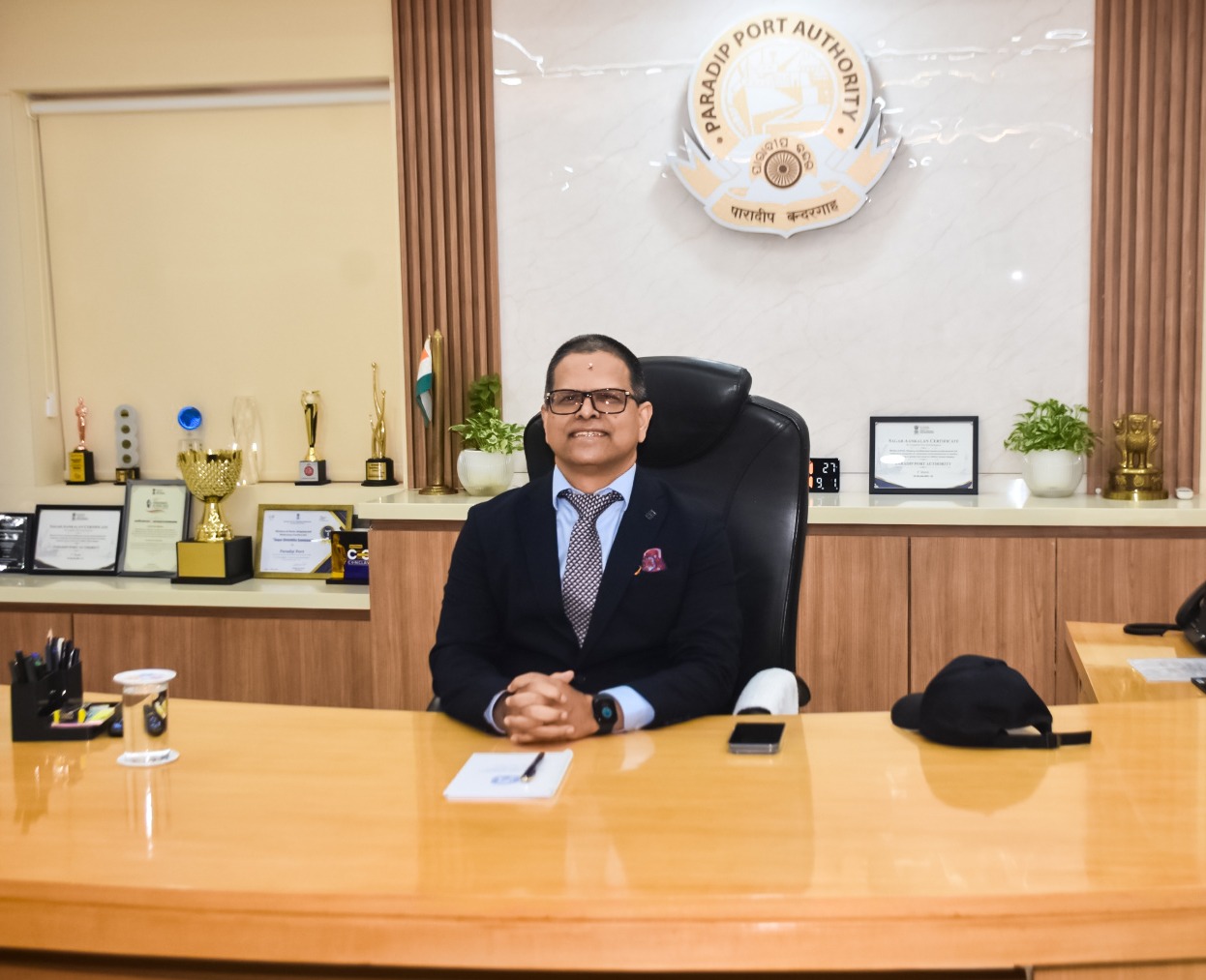 Shri Susanta Kumar Purohit assumes charge as chairperson of Paradip Port Authority.